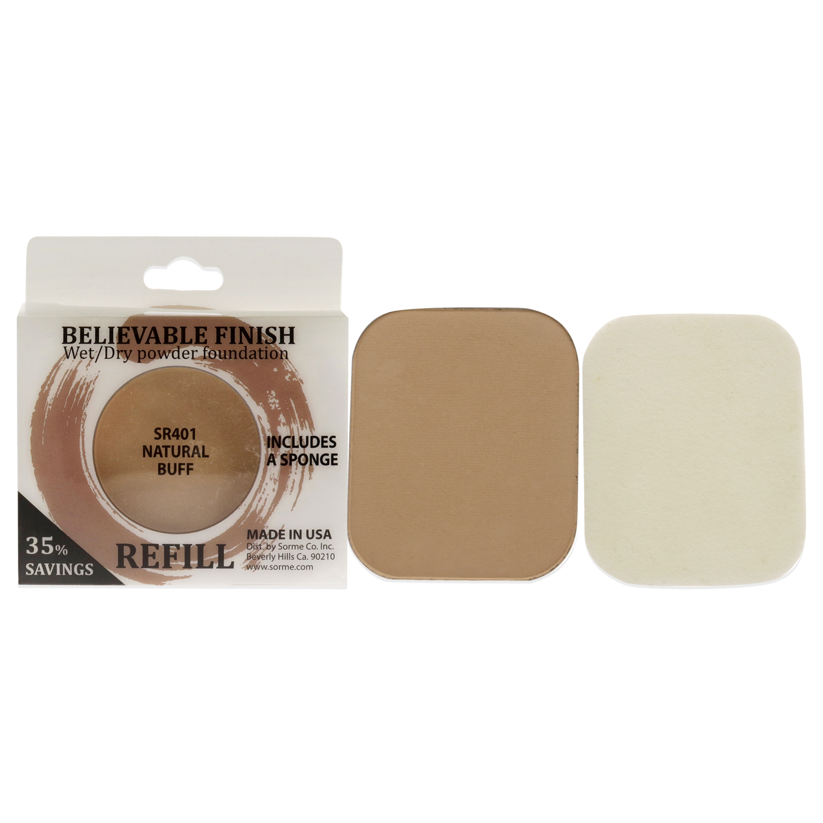 Believable Finish Powder Foundation - Natural Buff by Sorme Cosmetics fo... - $12.72