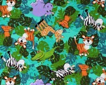 Flannel Jungle Friends Safari Animals Kids Flannel Fabric Print by Yard ... - $8.99