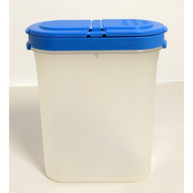 Tupperware Food Spice Storage Container Blue Oval Modular Mates /Lid - 3.5&quot;x4.5&quot; - £5.90 GBP