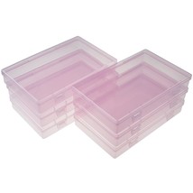 6 Pieces Rectangular Empty Mini Plastic Organizer Storage Box Containers With Hi - £28.90 GBP