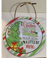 Dr. Seuss Grinch Maybe Christmas Doesn’t Come From A Store Wooden Sign 1... - £7.77 GBP