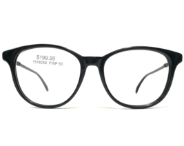 Bottega Veneta Eyeglasses Frames BV0136OA 001 Black Gray Woven Round 53-... - £103.55 GBP