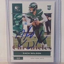 2021 Panini Chronicles Zach Wilson Signed Autographed COA RC Jets - £35.67 GBP