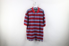 Vintage 90s Timberland Mens XL Faded Striped Heavyweight Knit Collared Polo - $736.70 MXN