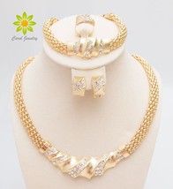 Free Shipping African Gold Color Charming Fashion Romantic Bridal Fashion Neckla - £11.99 GBP