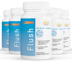 5 Pack Flush, mejora la digestión y combate retención de agua-60 Cápsula... - £120.65 GBP