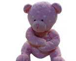 Russ Berrie Tickles Teddy Bear plush baby toy pink white polka dots - $31.49
