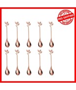 Sophisticated 10-Piece Leaf Coffee Spoon Set - Perfect for Desserts &amp; More - €19,27 EUR