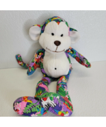 Rare HTF Vintage Applause Congo Monkey Colorful Jungle Plush 23567 Purpl... - $37.78