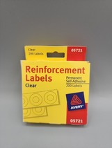 Avery Permanent Hole Reinforcement Labels, Clear, 1/4 in Diameter, 200 P... - $2.95