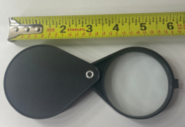 2.5&quot; Folding Pocket Magnifier 4x Magnification Glass Lens Plastic Body - $2.97