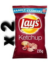 2 x Bags Of Lays Lay's Ketchup Potato Chips Size 235g From Canada Free Shipping - £23.92 GBP