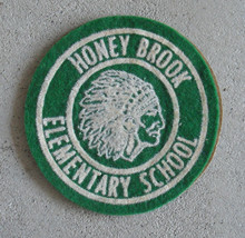 Vintage Honey Brook Elementary School Felt Patch  3&quot; Tall - £13.20 GBP