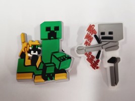 Creeper with Cat and Skeleton with Bow Shoe Charms Multicolor Super Cute - £4.72 GBP