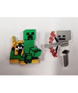Creeper with Cat and Skeleton with Bow Shoe Charms Multicolor Super Cute - £4.63 GBP