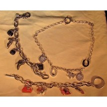 2 CHARM BRACELETS &amp; CHARM NECKLACE SKY - $25.74