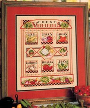 Fresh Vegetables Sampler Cross Stitch Chart Linda Gillum - Small Pillow For Bowl - $4.99