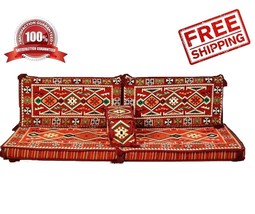 Sofa Corner Cushion Set Arabic Ottoman Kilim pillows Lounge Couch with SPONGE - £301.59 GBP