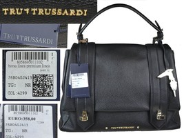 TRUSSARDI For Women Premium Line Satchel Bag 100% Leather TR01 T3G - £142.45 GBP