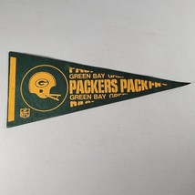 Green Bay Packers Pennant NFL  Football Vintage 1970s 2 Bar Helmet 11.75... - $16.99