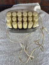 GE Hair Curler 18 Hot Rollers Curlers Pageant Travel Case Made Italy Wor... - £36.74 GBP