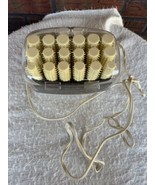 GE Hair Curler 18 Hot Rollers Curlers Pageant Travel Case Made Italy Wor... - $47.50