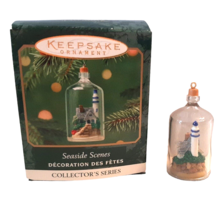 Lighthouse in Bottle Ornament Mini 2001 Seaside Scenes Hallmark Christma... - $13.09