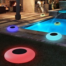 Swimming Pool Lights Solar Floating Light With Multi-Color Led Outdoor Garden Li - £51.78 GBP