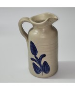 Vintage WILLIAMSBURG POTTERY 5.5&quot; Blue / Cream Stoneware Pitcher Jug - MINT - €19,88 EUR