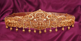 Bollywood Style Indian Kamar Bandh South Waist Belt Body Temple Kasu CZ ... - £216.95 GBP