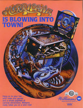 Hurricane Pinball Flyer 1991 Original Unused Promo Game Artwork Sheet 8.... - $23.75