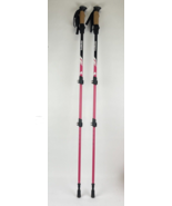 2 x  TRAILBUDDY Trail Buddy Trekking Poles 105-135CM  Pink - LOOK VGC - £20.63 GBP