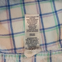 Chaps Men's Red & Black Cotton Check Button-Down Collar Shirt Long Sleeve Size M image 6