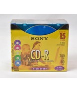 SONY CD-R Slim Color Collection 15 PACK New Sealed - $40.55 CAD
