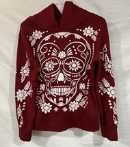 Skull Papel Picado Print Hoodie Girls Size Medium Hoodie Coco Skull Face - $8.00