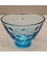 1960s Vintage Hazel Atlas &quot;CAPRI DOT&quot; Sherbet Desert Blue Glass 4&quot; Dish MCM - £3.88 GBP