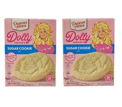 Duncan Hines Dolly Parton Sugar Cookie Mix 2 Boxes Baking Recipe Pink Box - $9.90