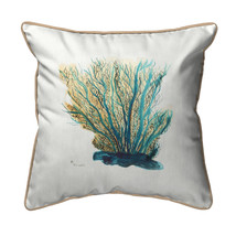 Betsy Drake Blue Coral Large Indoor Outdoor Pillow 18x18 - £37.59 GBP