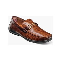 Stacy Adams Embrey Moc Toe Bit Slip-On Dress Shoes Cognac 25703-221 image 10