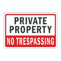 Private Property No Trespassing Sign Decal Sticker - £6.04 GBP+