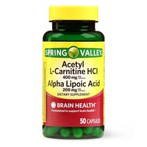 Spring Valley Acetyl L-Carnitine HCL and Alpha Lipoic Acid Capsules, 50 Count..+ - £23.73 GBP