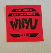 WNYU 89.1 Bumper Sticker 4&quot; Vintage New Wave Punk NYU Radio Station 1981 - $207.89