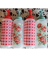 Four (4) Pioneer Woman ~ Floral &amp; Check Design ~ 10 oz Plastic Dispenser... - €25,68 EUR