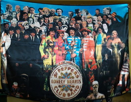 THE BEATLES Sgt Pepper&#39;s Lonely Hearts Club Band FLAG CLOTH POSTER BANNE... - £15.72 GBP
