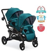 Contours Options Elite Tandem Double Toddler &amp; Baby Stroller - Aruba Teal - £309.72 GBP