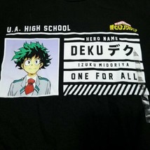 My Hero Academia Deku I.D. T-Shirt One For All Black Mens New XXXL 3XL  - $19.79
