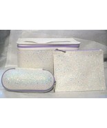 Clinique 3 Piece Glitter Train Case, Makeup Bag &amp; Travel Case w/zipper -... - $33.93 CAD