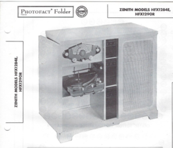 1956 Zenith HFX1284E Console Am Fm Radio Photofact Manual Record Player HFX1290R - £7.90 GBP