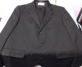 STAFFORD BLACK 3 BUTTON MENS WEDDING PROM QUINCE TUXEDO JACKET COAT 44XT - $33.58