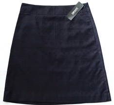 NWT DKNY Donna Karan New York Pencil Straight Skirt 4 S Navy Blue Cotton New - £56.25 GBP